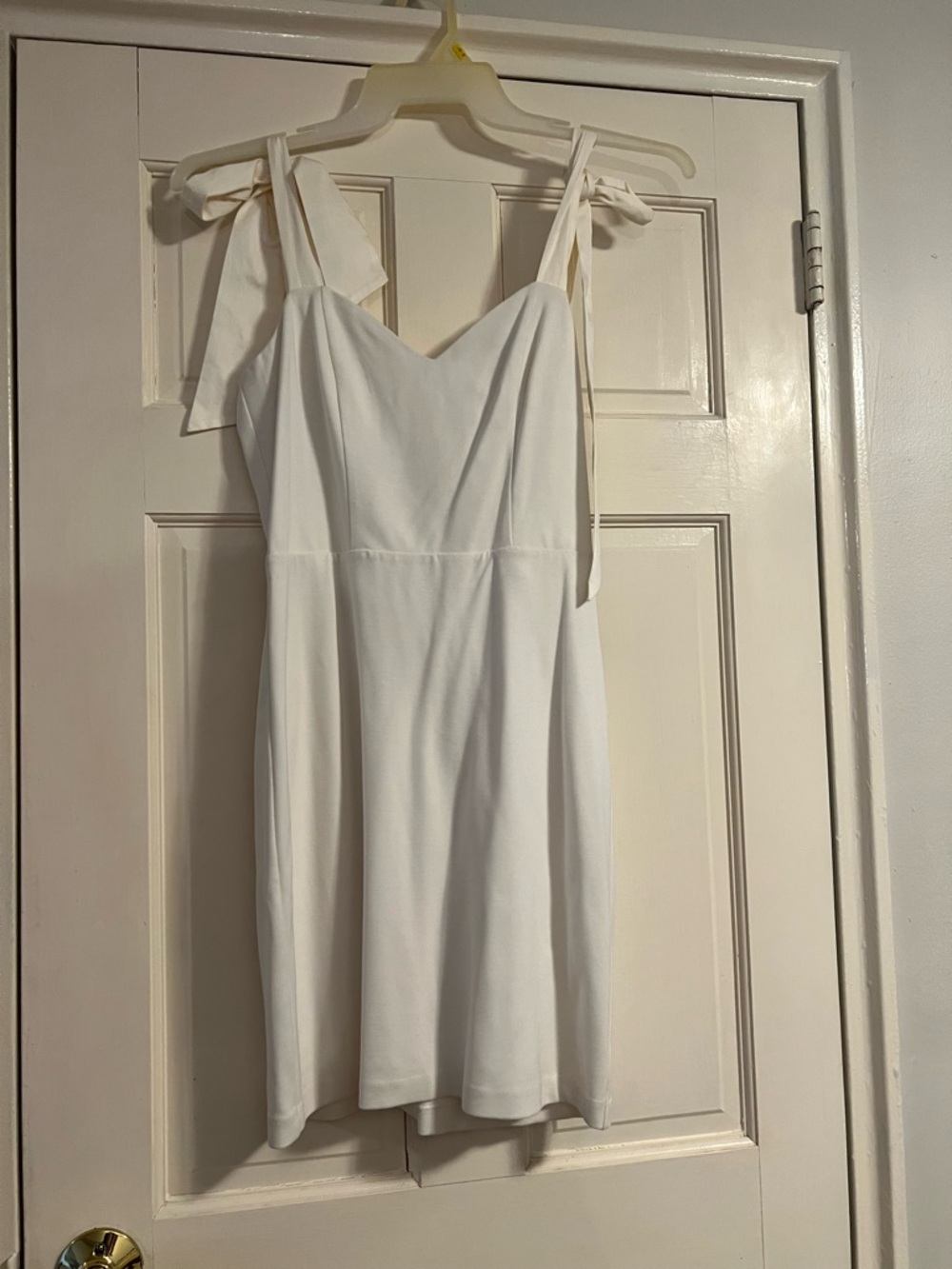 Express White Tie-Shoulder Mini Dress